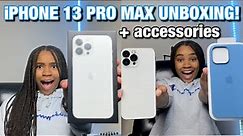 iPHONE 13 PRO MAX UNBOXING + ACCESSORIES!