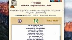 Free Online Text To Speech Reader Demo