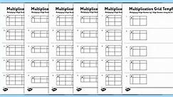 Blank Multiplication Grid Templates