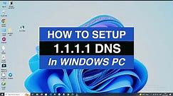 How to Setup 1.1.1.1 Dns Server for Windows 10 | Setup Cloudflare Dns on Windows 10