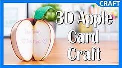 DIY 3D Apple Cards | Teachers Day Paper Crafts