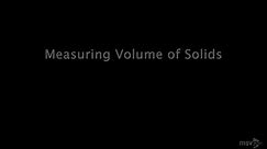 58.Measuring Volume of Solids