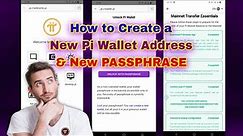 Have you Forgotten/Lost your Pi Passphrase? Watch & Learn How to Create a New Pi Wallet & Passphrase