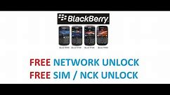 BlackBerry - Free SIM UNLOCK using Code Calculator