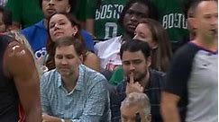 Pistons players watch Heat-Celtics