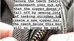 Repair a broken zipper without replacing