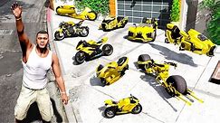 Collecting LUXURY GOLD SUPER BIKES in GTA 5!