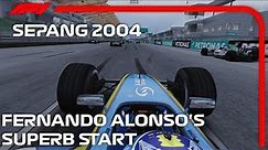Fernando Alonso's Superb Start - 2004 Malaysian Grand Prix - Recreated Assetto Corsa