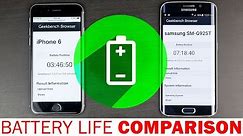 Samsung Galaxy S6 vs iPhone 6 - Battery Life Comparison