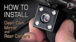 Vehicle Blackbox DVR Full HD 1080p Dual Dash Cam Mirror Easy Installation Guide | Connect Red Wire