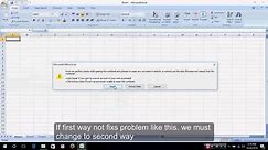 How to Recover a Corrupt Excel File
