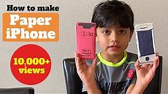 DIY - How to make a paper iPhone in under 10 mins (NO GLUE or TAPE)