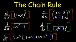 Chain Rule For Finding Derivatives