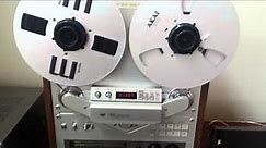 FOR SALE AKAI GX-747 MINT REEL TO REEL TAPE PLAYER IN ACTION