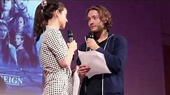 Adelaide Kane & Toby Regbo performing the Frary proposal scene at the LMSR convention