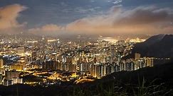 4K Timelapse Movie Day To Night of Hong Kong Skyline