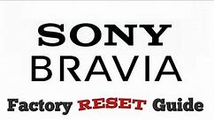 How To Factory Reset Sony Bravia TV [2024]
