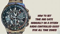 [Easy Instructions] How to set Time and Date Citizen AT Radio Controlled E650 (for all time zones)