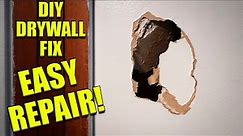 Drywall Repair DIY Tutorial - Quick & Easy Fix Method