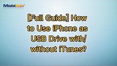 [Full Guide] How to Use iPhone as USB Drive with/without iTunes?
