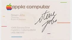 Steve Jobs Signed Business Card