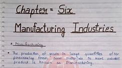 Manufacturing Industries Class 10 Geography Notes | NCERT Notes |#shorts