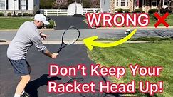 Don’t Keep Your Racket Head Up On Volleys (Tennis Technique Explained)