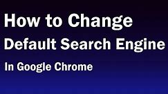 How To Change Search Engine From Yahoo To Google | How To Change Default Search Engine