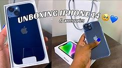 iPhone 14 Unboxing💙 (midnight, 128 GB) + set up & camera test