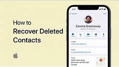 How To Easily Recover Deleted Contacts on iPhone
