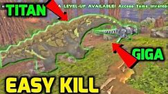 Ark: HOW TO EASY KILL A TITANOSAUR WITH ANY LEVEL GIGA - Official PvP Small Tribe