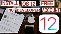 How To Install iOS 12 iphone 5 5s 6 6s 7 8 and x free no developer account