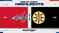 NHL Highlights | Capitals vs. Bruins - February 10, 2024