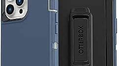 OtterBox iPhone 13 Pro Max & iPhone 12 Pro Max Defender Series Case - FORT BLUE, Rugged & Durable, with Port Protection, includes Holster Clip Kickstand