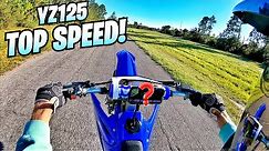 TOP SPEED ON MY NEW YZ125 DIRT BIKE!