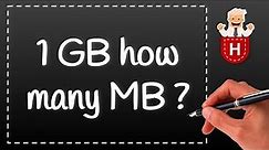 1 GB how many MB