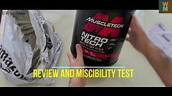 MuscleTech Nitro Tech 100% Whey Protein Review and Miscibility Test