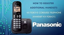 Panasonic - Telephones - KX-TGB310 - How to Register Additional Handsets.