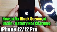 How to Fix Black Screen of Death - Battery Not Charging on iPhone 12/12 Pro