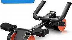 2024 New Ab Roller Wheel with Elbow Support - Adjustable Automatic Rebound Abdominal Exercise Roller for Home Abs Workout - Plank Ab Roller Wheel for Core Trainer - Ab Machine with Knee Pad and Timer