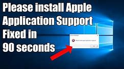 [Fixed] Please install Apple Application Support (Quicktime error)