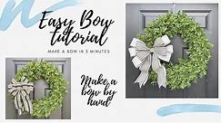 Bow Making | How to Make a Bow | 5 Minute Bows | Bow for Wreaths