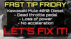 FTF, EP 10: Kawasaki Mule 4010 Diesel - dead throttle pedal fix!
