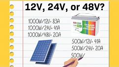 12V, 24V, or 48V Battery for Off-Grid Solar Power