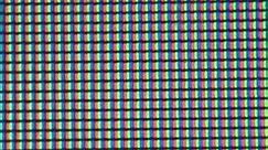 White screen close up RGB shot with magnifying glass