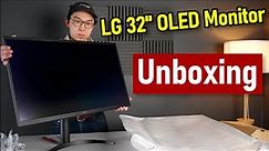Unboxing The World's First 32-inch 4K OLED Monitor! (LG 32EP950)