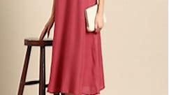 Buy All About You Embroidered Yoke Design A Line Midi Dress -  - Apparel for Women