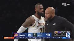 LeBron James scores 40 points to lead Lakers to win over Nets