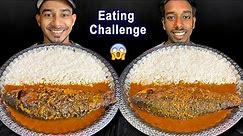 Big Whole Fish Eating Challenge | Spicy Fish Curry with Rice Eating Challenge / Eating Competition