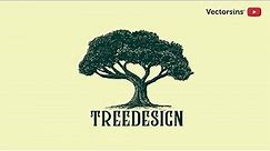 How to create classic or vintage logo in Illustrator [] Tree logo [] [] Illustrator tutorial []